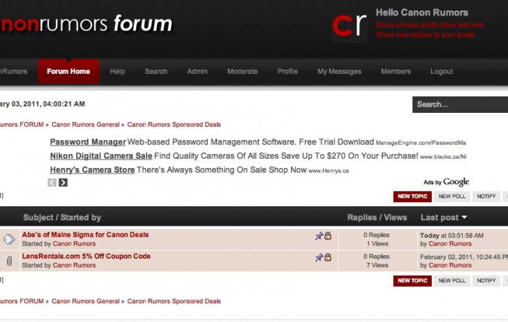 Canon Rumors Changes