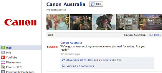 canonaus - *UPDATE* Canon Australia Announcement?