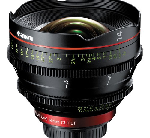 Canon CN-E 14mm T3.1 L F Cinema Prime in Stock