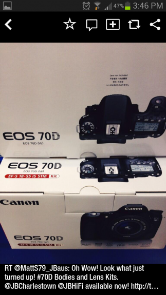 70dinstock 323x575 - The Canon EOS 70D is Hitting Stores