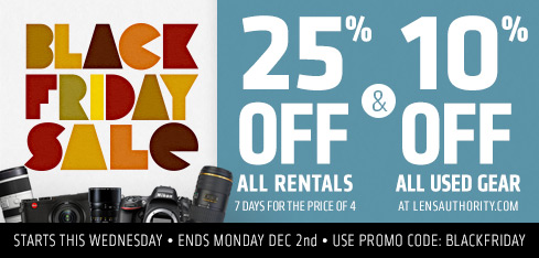 The LensRentals.com Black Friday Sale is Nearly Here!