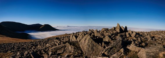 Llewelyn and Yr Elen from Foel Grach summit.jpg