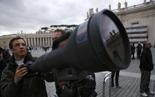 Waiting to Shoot the New Pope.JPG