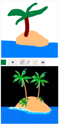 A carribean island with a palm tree.png
