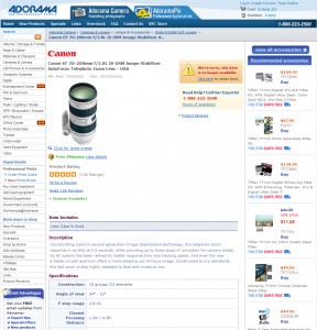 Canon 70-200 f/2.8L IS Discontinued? 70200adorama 288x300 - Canon 70-200 f/2.8L IS Discontinued?