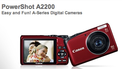 A2200 - Canon Launches the A3300 IS, A2200, A1200, A800