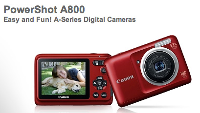 A800 - Canon Launches the A3300 IS, A2200, A1200, A800