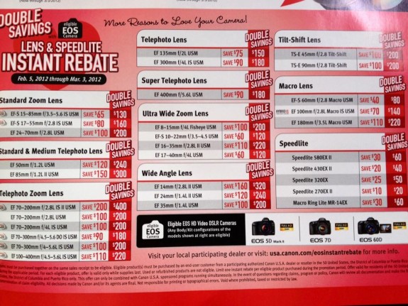 rebatesphoto 575x431 - *UPDATE* Canon Rebates Extended Until March 3, 2012?