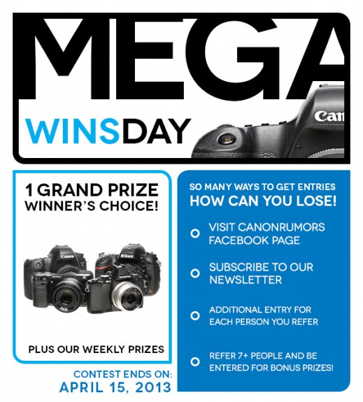 Mega Winsday Canon 600px 519x575 - Win a Canon EOS 6D (Or Other Brand Body) Plus Other Prizes!
