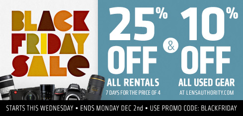 LR Homepage - The LensRentals.com Black Friday Sale is Nearly Here!