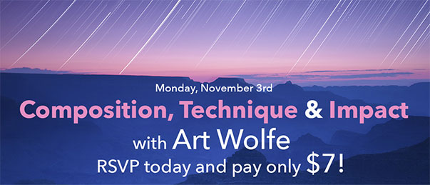 artwolfwebinar - Art Wolfe Hosts Live Composition, Technique and Impact Webinar November 3rd, 6PM PST