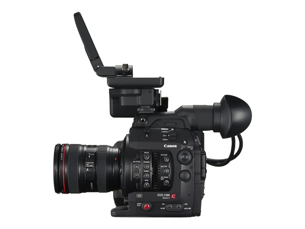 EOS C300 Mark II RIGHT 24 105 f4L LCD Monitor Up 2 1024x769 - Review - Canon Cinema EOS C300 Mark II