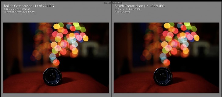 Bokeh comparison
