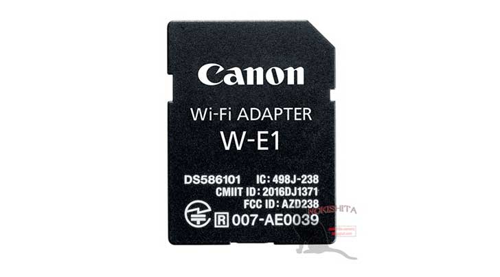 we1 - Canon W-E1 Camera Compatibility & Specifications