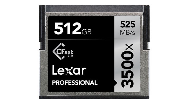 lexar512cfast2 - Lexar Delivers Industry-Leading Capacity with 512GB Professional 3500x CFast 2.0 Card
