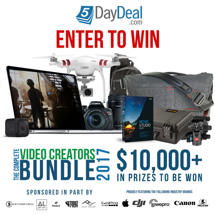 5DD CVCB2 Giveaway Poster 728x728 - Ended: The 2017 5DayDeal Video Creators Bundle Sale is on Now!