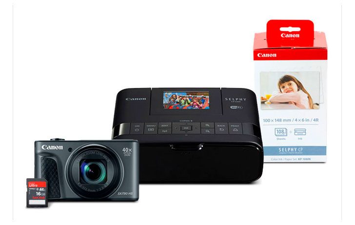 sx730bundle 728x462 - Deal: Refurbished PowerShot SX730 HS & CP1200 Photo Printer with free ink/paper set (108 prints), 16GB SD Card $199 (Reg $419)