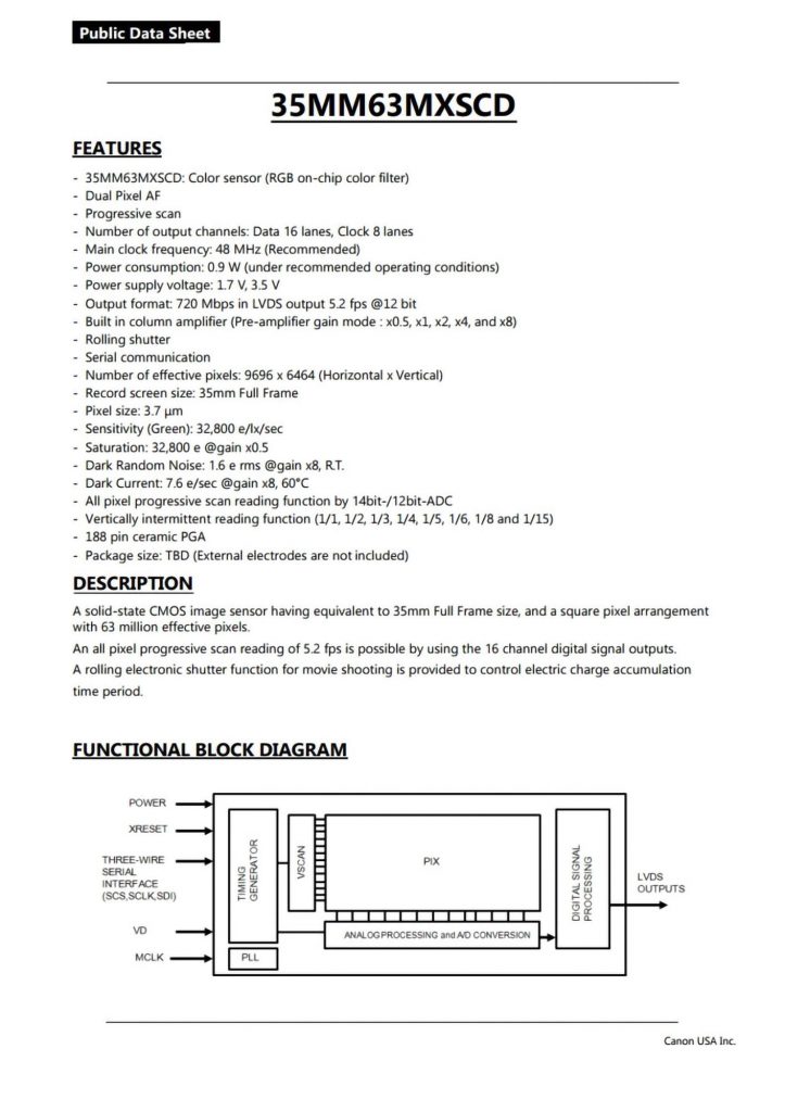 Canon 1.jpg.cf3e3ddf1d7792011fc7d7c90b2ef55b 723x1024 - A leaked document suggests that Canon has a 63mp full frame image sensor in the works.