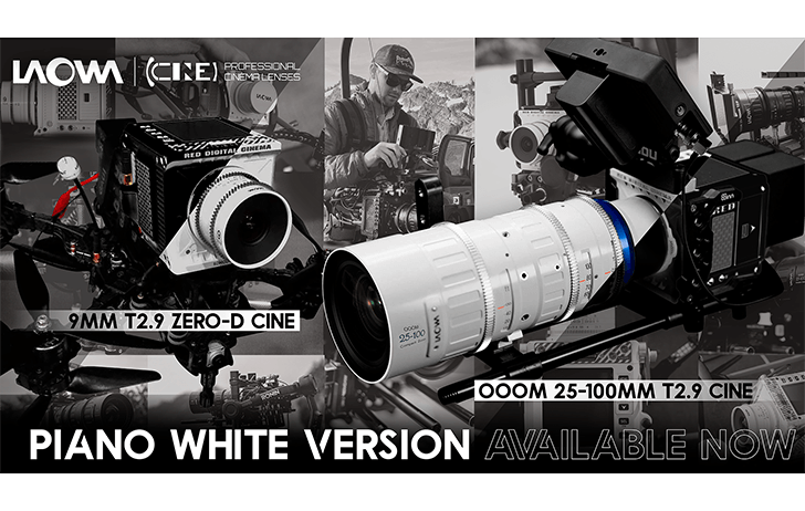 laowacinelenses - Venus Optics launches a Piano White version of Laowa 9mm T2.9 Zero-D Cine (RF mount) & OOOM 25-100mm T2.9 Cine