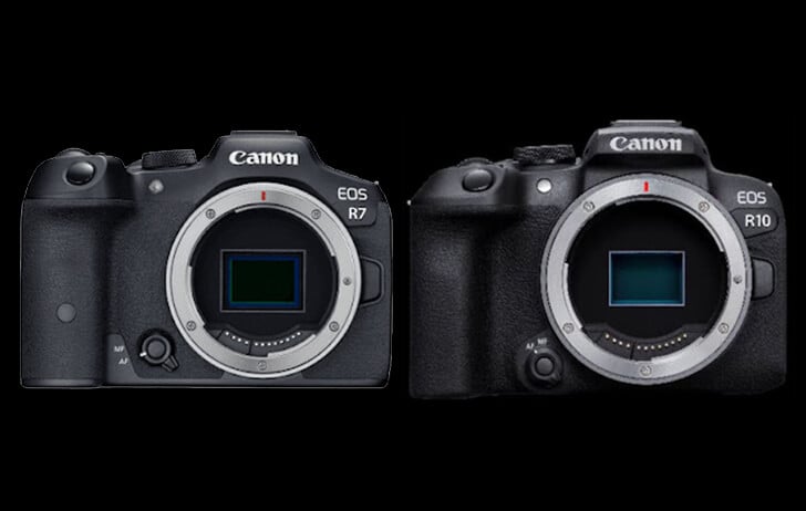 Here are the Canon EOS R7 and Canon EOS R10