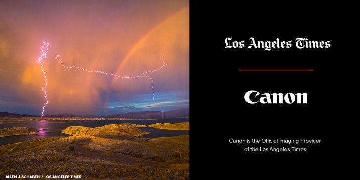 canonlatimes 728x364 - The Los Angeles Times Selects Canon as Official Imaging Provider