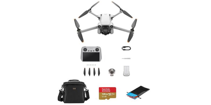 djim3prorcf 728x364 - DJI Mini 3 Pro Drone with RC Controller, 128GB Memory Card, Shoulder Bag, Landing Pad $829 (Reg $929)