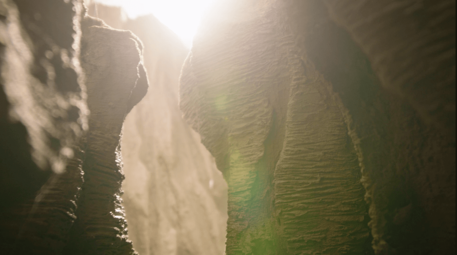 A close-up of a glacier Description automatically generated