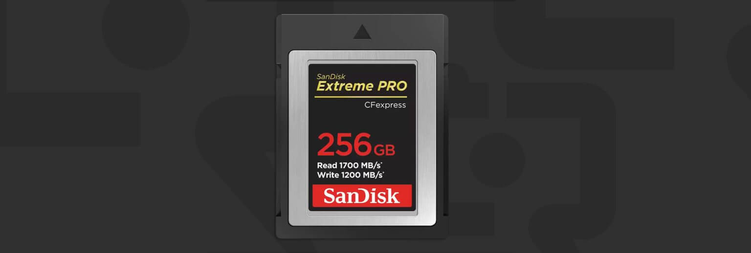 sandisk256cfeb 1536x518 - Save big on 34 different CFExpress Type B Memory Cards at B&H Photo