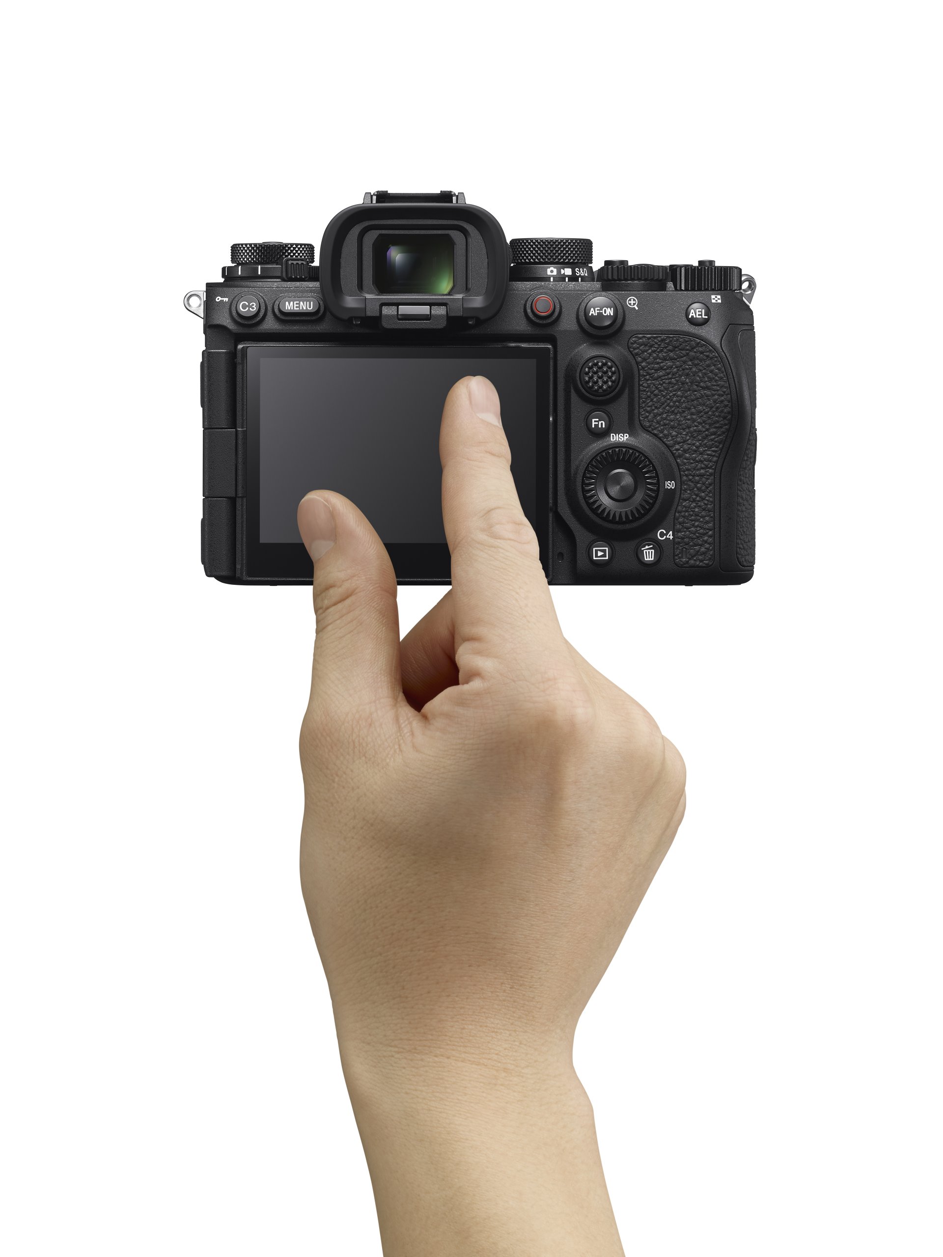 ILCE 9M3 rear pinch scaled - Sony Electronics Releases the Alpha 9 III; the World's First Full-Frame Camera with a Global Shutter System