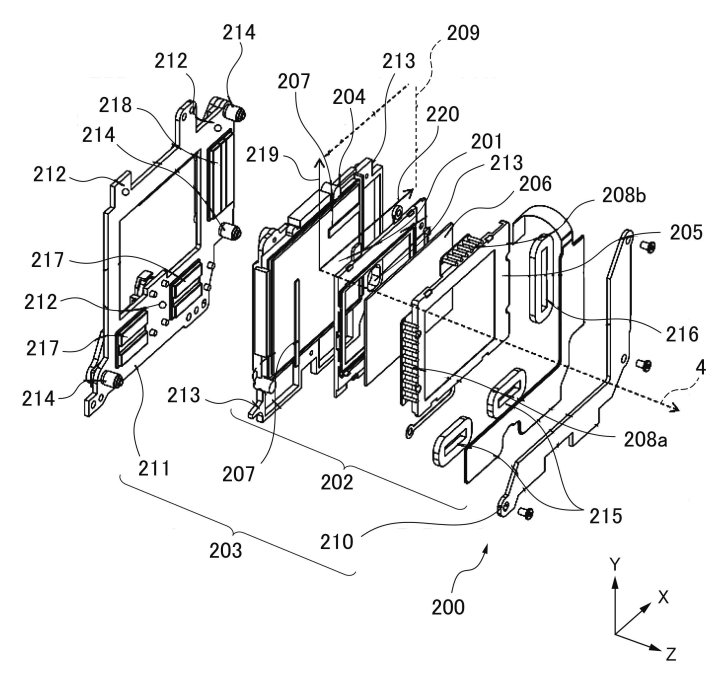 Canon Patent Application: Active Cooling of a Small R5 C-Like Camera with IBIS JPA 505166831 i 000008 728x684 - Canon Patent Application: Active Cooling of a Small R5 C-Like Camera with IBIS