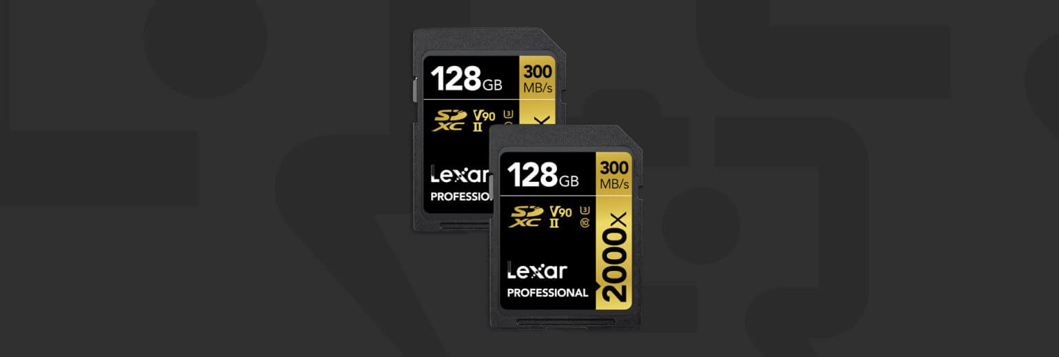 lexar129sdxc2pack 1536x518 - Lexar 128GB Professional 2000x UHS-II SDXC Memory Card (2-Pack) $169 (Reg $329)