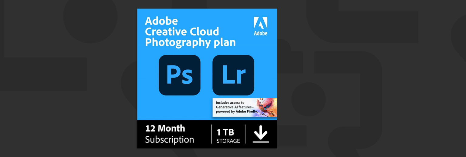 Adobe Creative Cloud 12-month Photography Plan 1TB $129 (Reg $239)