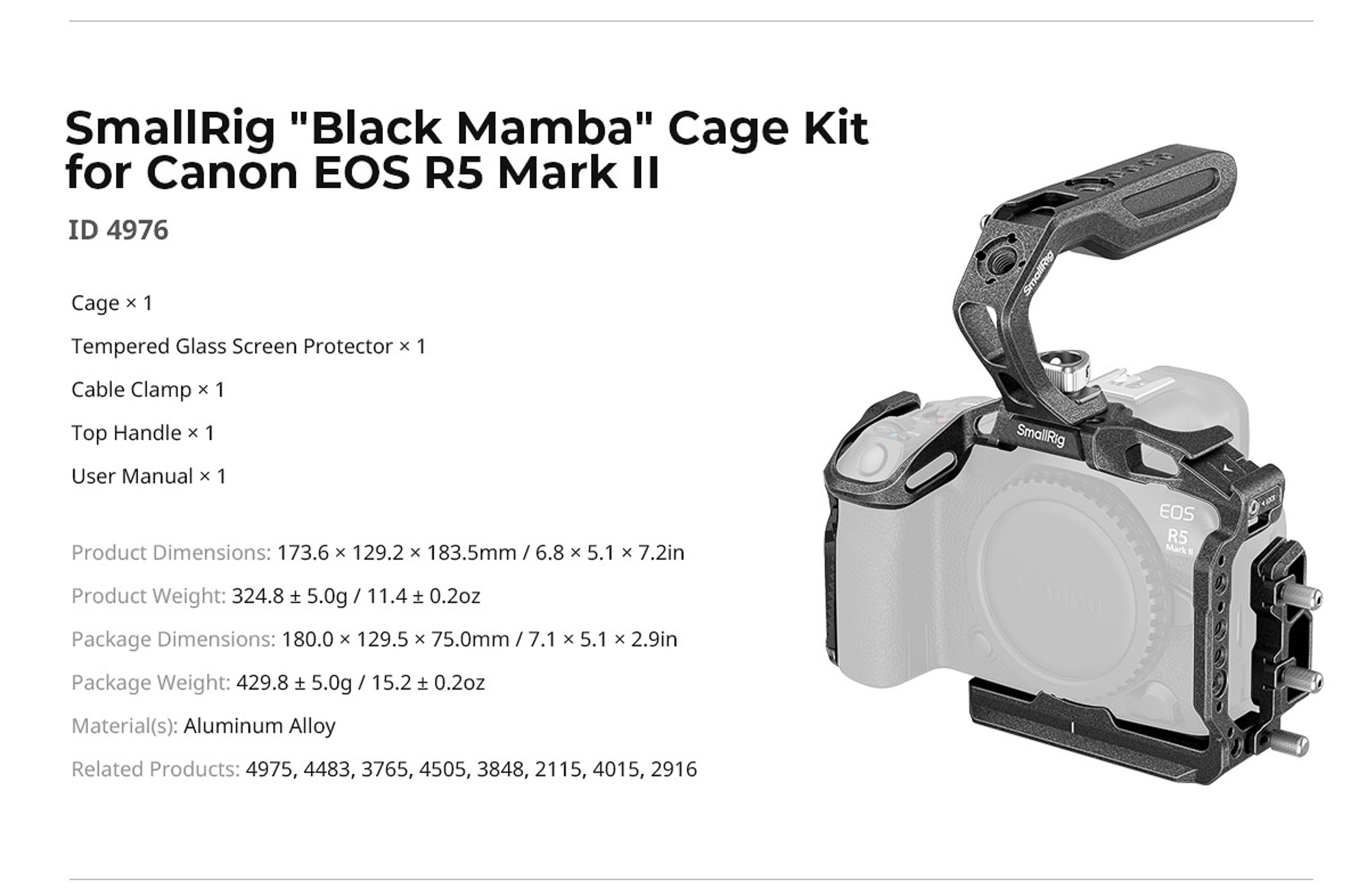 SmallRig launches new series of cages for the EOS R5 Mark II SmallRig launches new series of cages for the EOS R5 Mark II