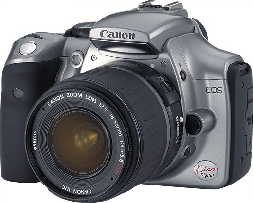 Canon EOS 300D or Digital Rebel. The first camera in a wildly successful ILC line for Canon.