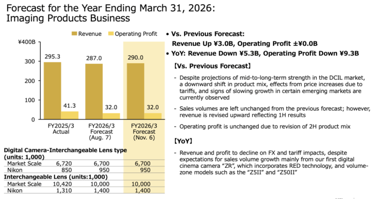 Nikon Imaging FY Financial summary