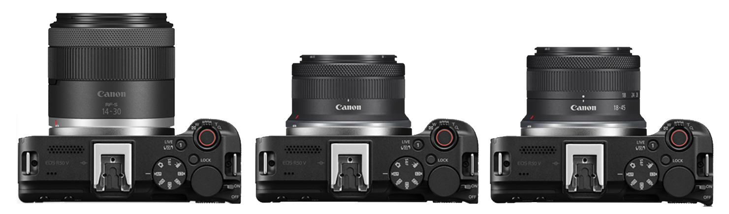 Showing a possible RF-S 15-45mm on the RF mount