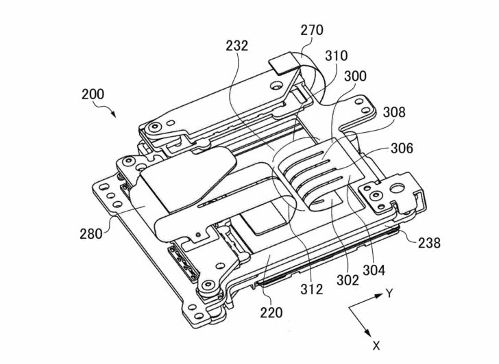 Canon Patent of IBIS unit, showing slitted thermal ribbon