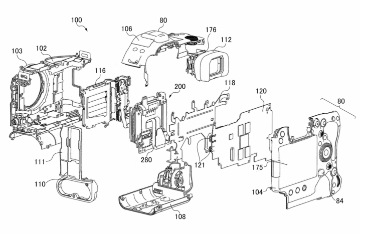 Exploded Diagram of a 1 or 3 series camera body showing the IBIS unit