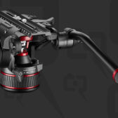 Manfrotto 612 Nitrotech Fluid Video Head and Carbon Fiber Twin Leg Tripod with Middle Spreader