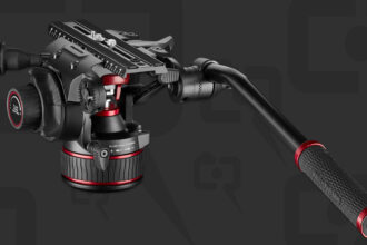Manfrotto 612 Nitrotech Fluid Video Head and Carbon Fiber Twin Leg Tripod with Middle Spreader