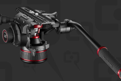 Manfrotto 612 Nitrotech Fluid Video Head and Carbon Fiber Twin Leg Tripod with Middle Spreader
