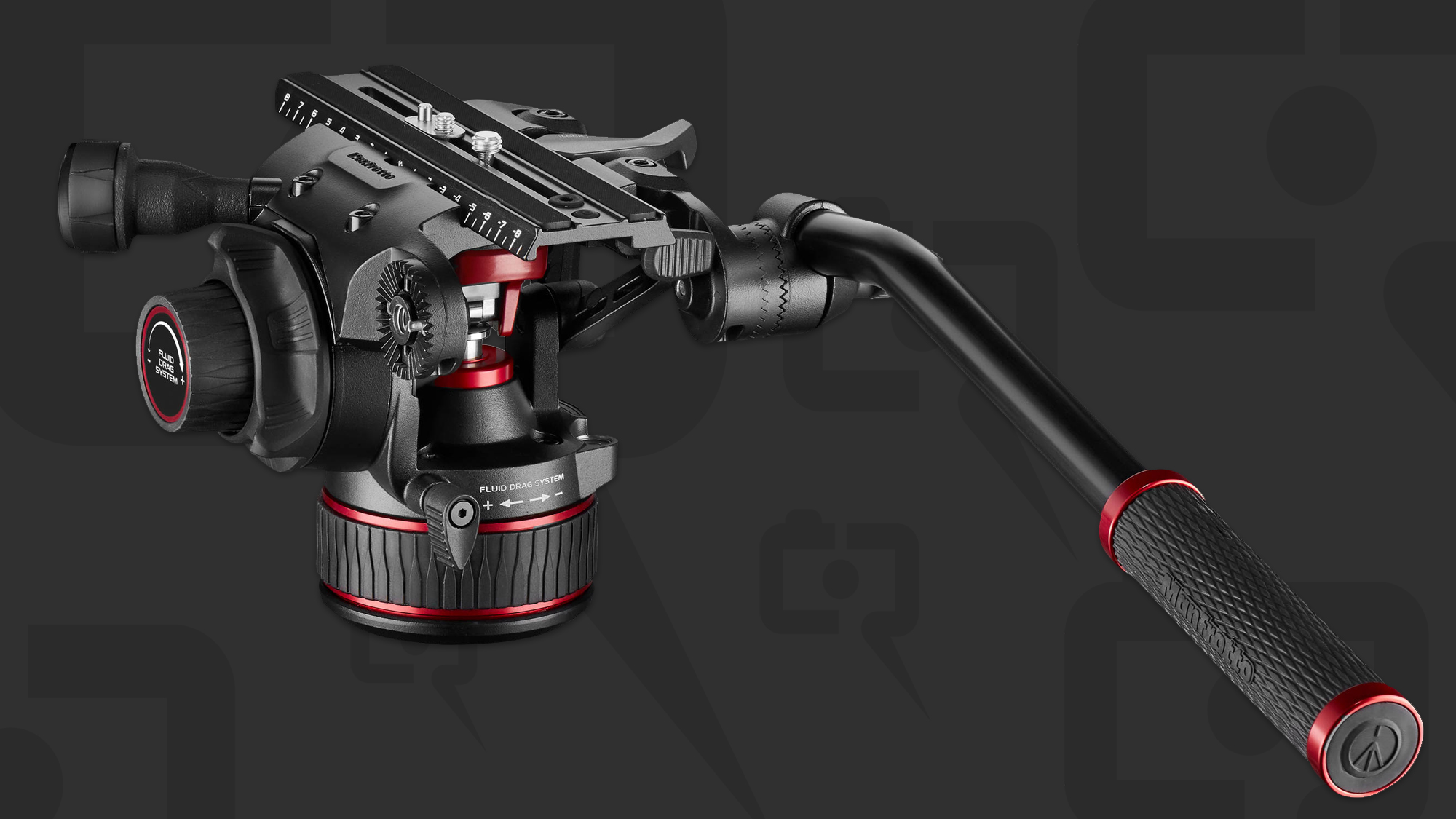 Manfrotto 612 Nitrotech Fluid Video Head and Carbon Fiber Twin Leg Tripod with Middle Spreader