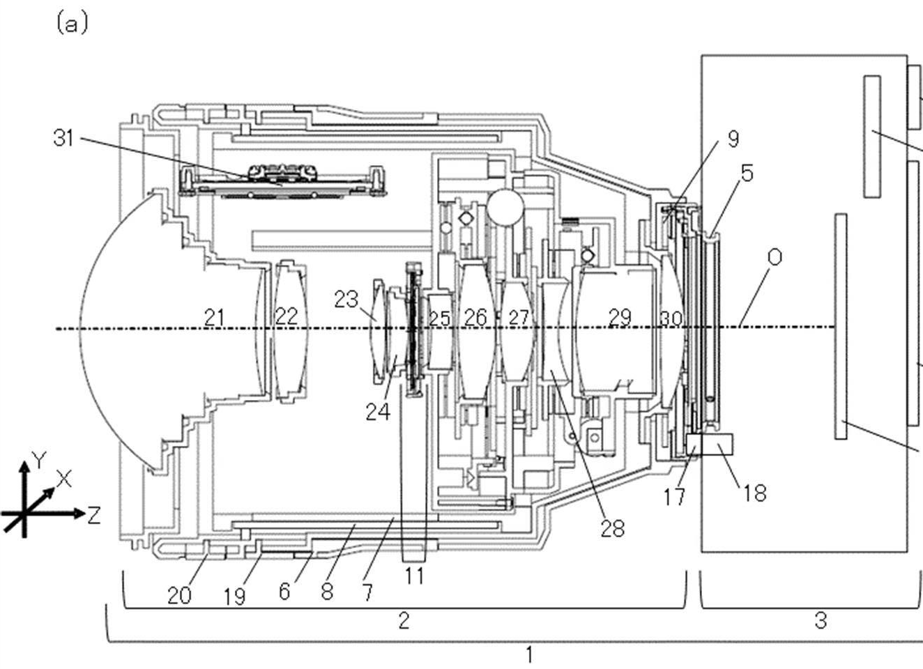 Canon Tiltshift Patent Diagram