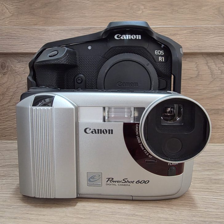 Canon PowerShot 600 and Canon EOS R1