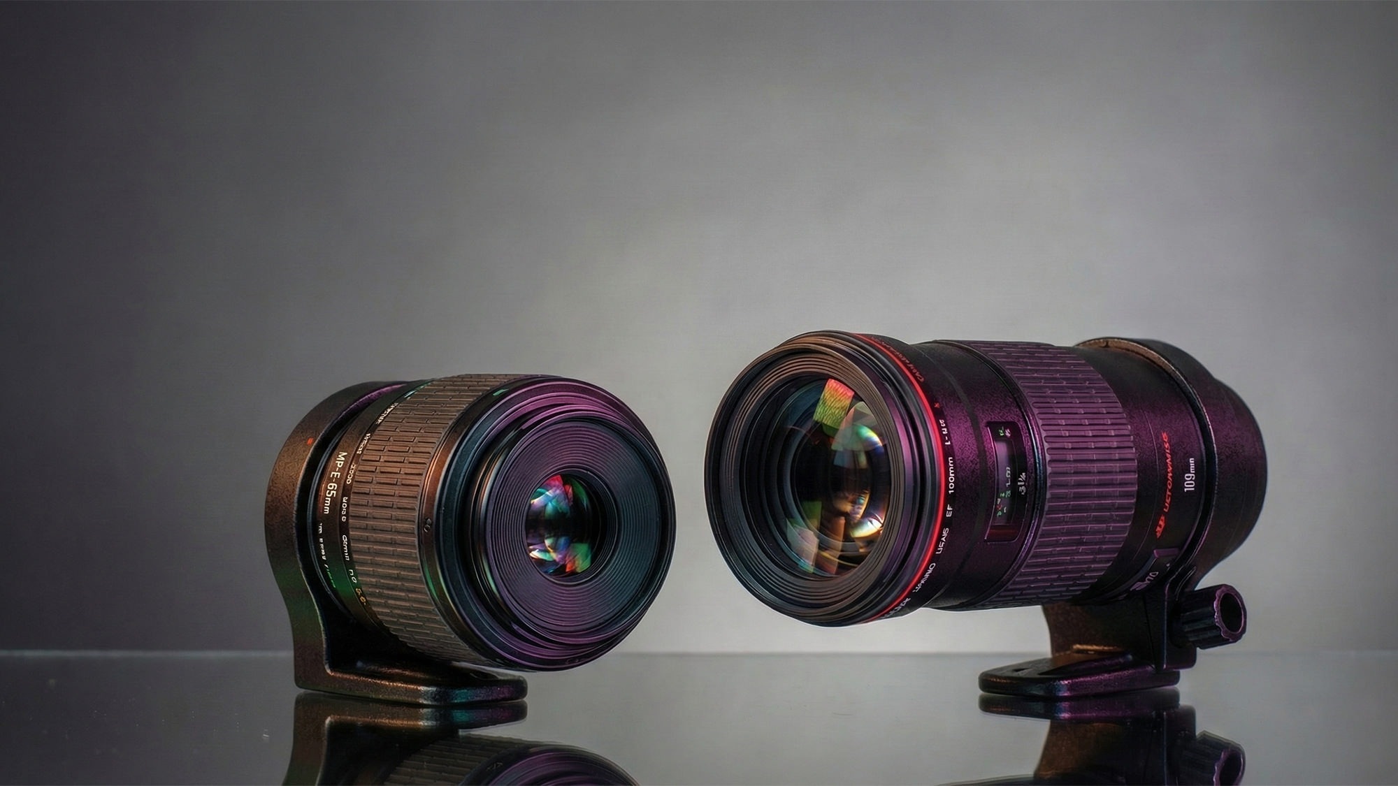 Canon EF 180 F3.5L Macro USM and Canon MP-E 65 F2.8 1-5x Macro Header